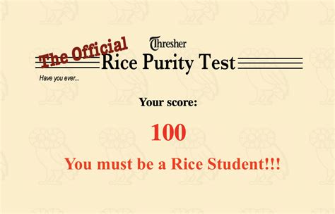 rice purity test 2023.
